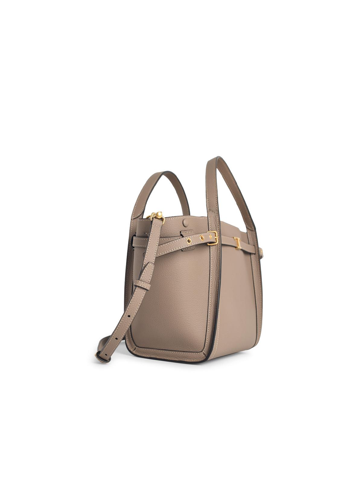 Tod's 'Shopping Tim' Small Beige Leather Bag Women