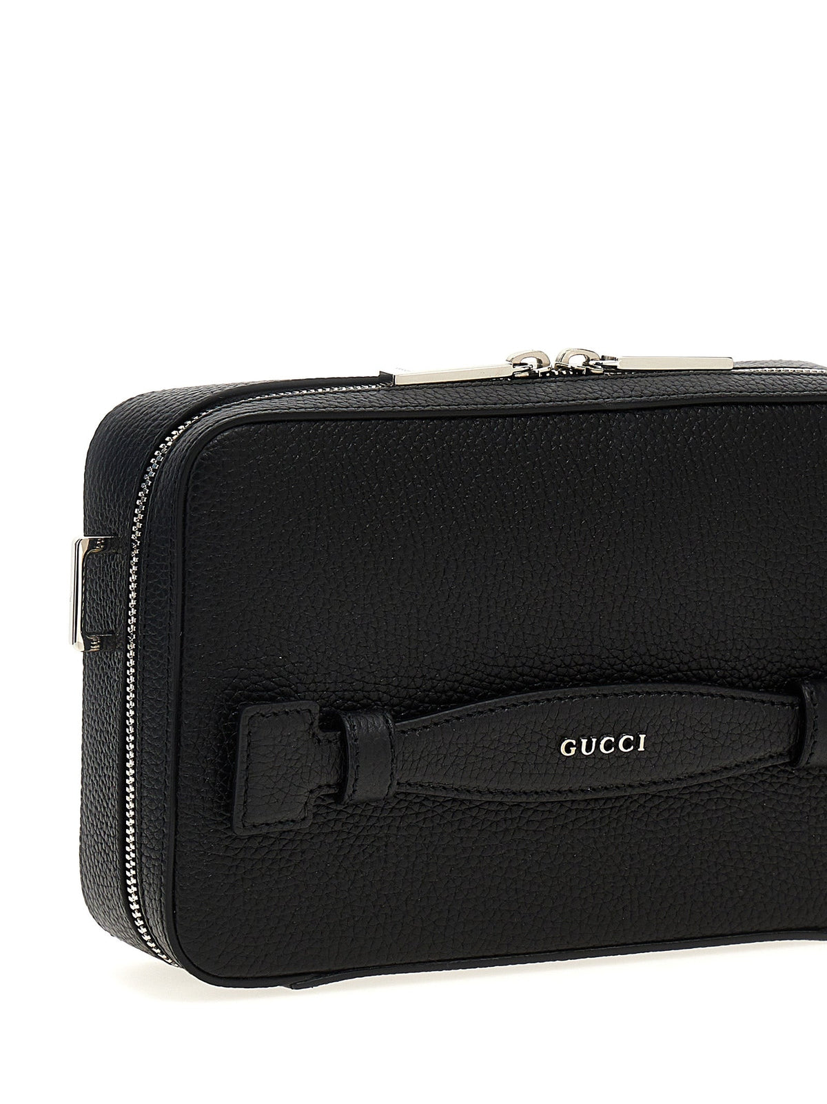 Gucci Men Logo Leather Shoulder Strap