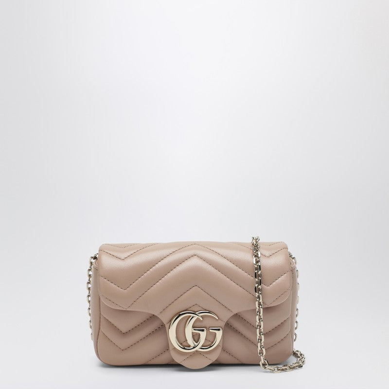 Gucci Mini Gg Marmont Shoulder Bag In Pale Pink Women