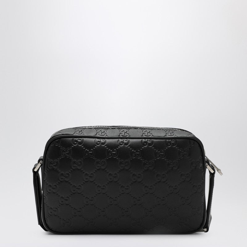 Gucci Small Black Gg Emblem Shoulder Bag Men