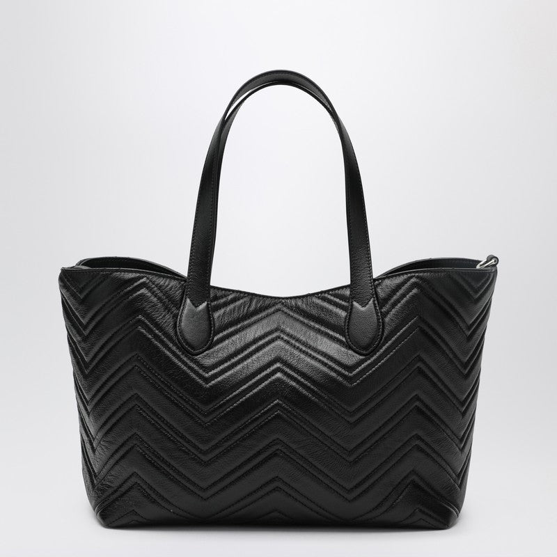 Gucci Medium Black Gg Marmont Shopping Bag Women