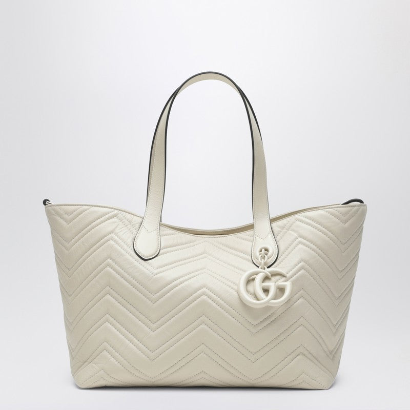 Gucci Gg Marmont Medium Shopping Bag Ivory Women