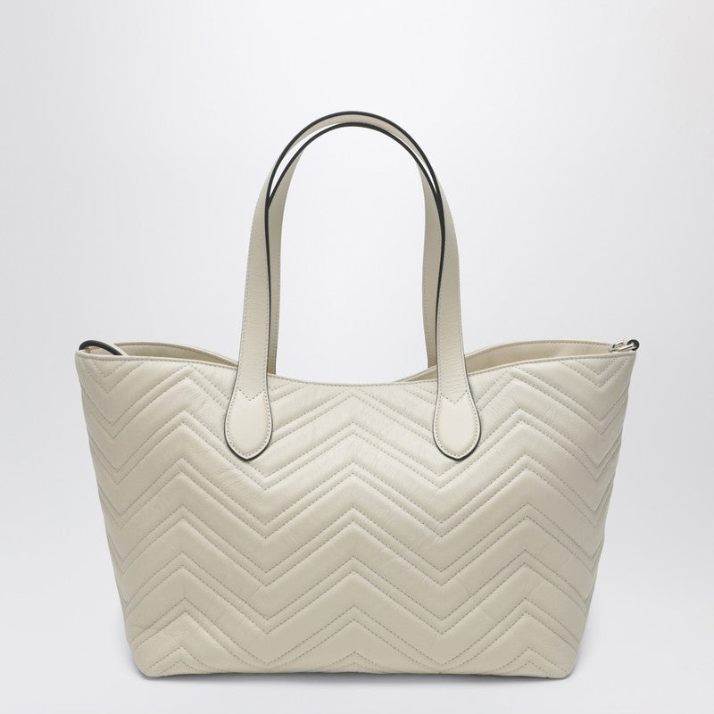 Gucci Gg Marmont Medium Shopping Bag Ivory Women