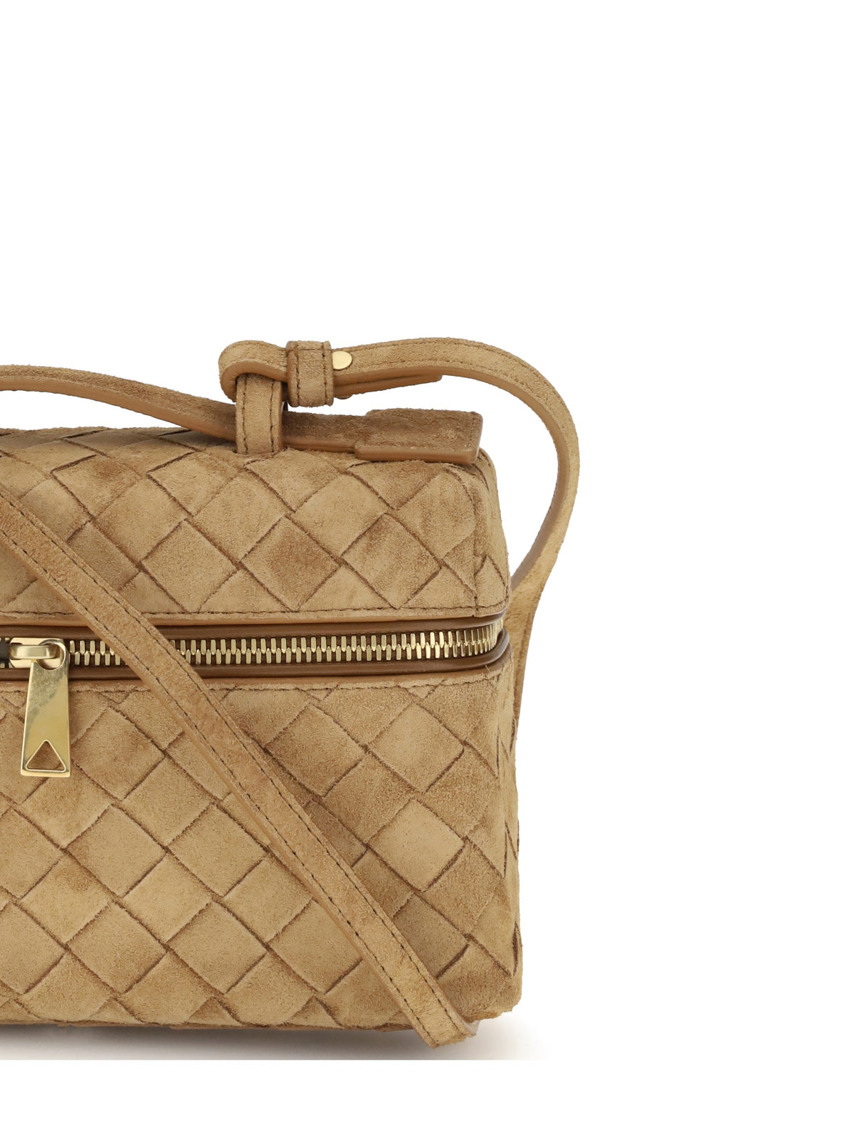 Bottega Veneta Women Suede Vanity Case Shoulder Bag