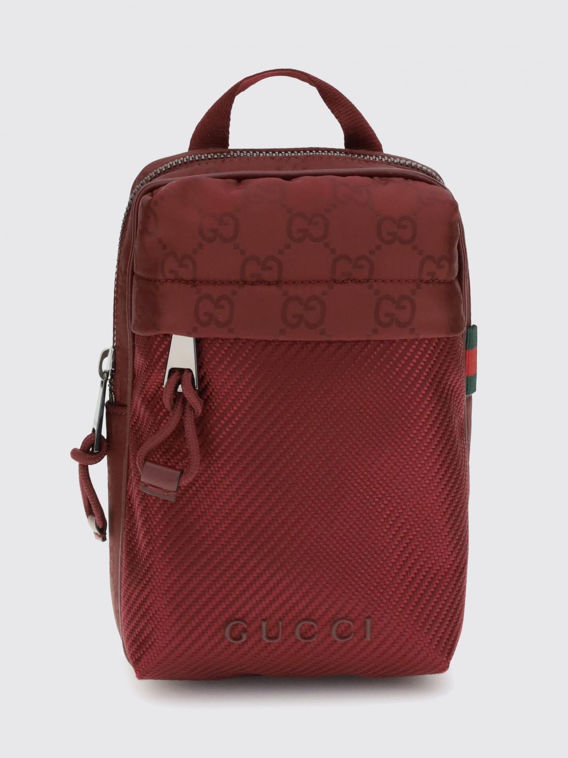 Gucci Shoulder Bag Men Burgundy