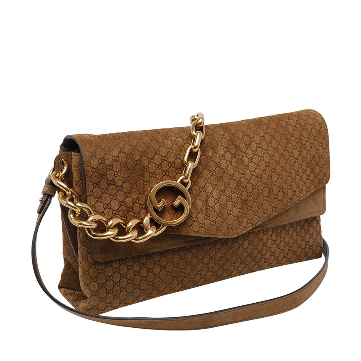 Gucci Women Big Gg Crossing Chain Shoulder Bag