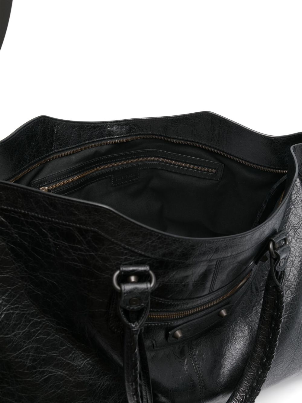 Balenciaga Men City Travel Leather Tote Bag
