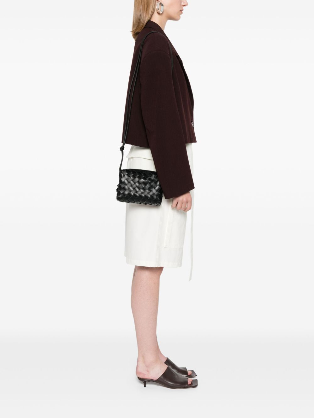 Bottega Veneta Women Loop Mini Leather Crossbody Bag