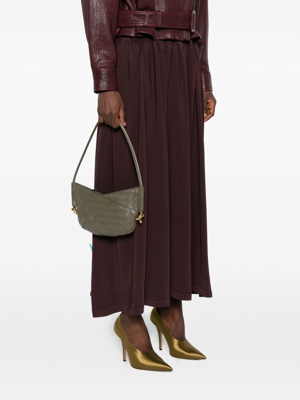 Bottega Veneta Women Solstice Baby Leather Shoulder Bag