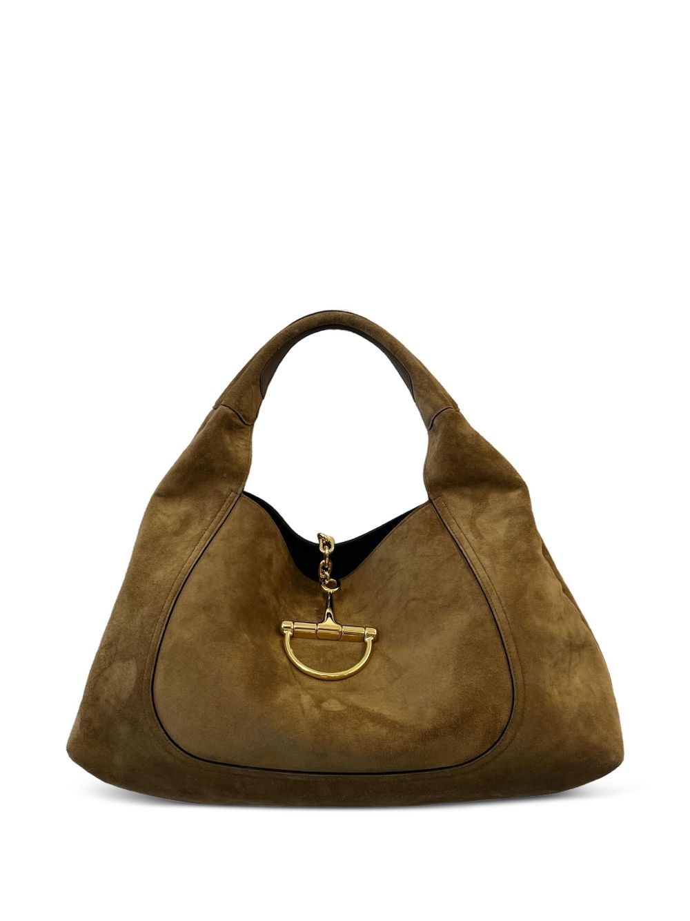 Gucci Women Softbit Maxi Suede Leather Shoulder Bag