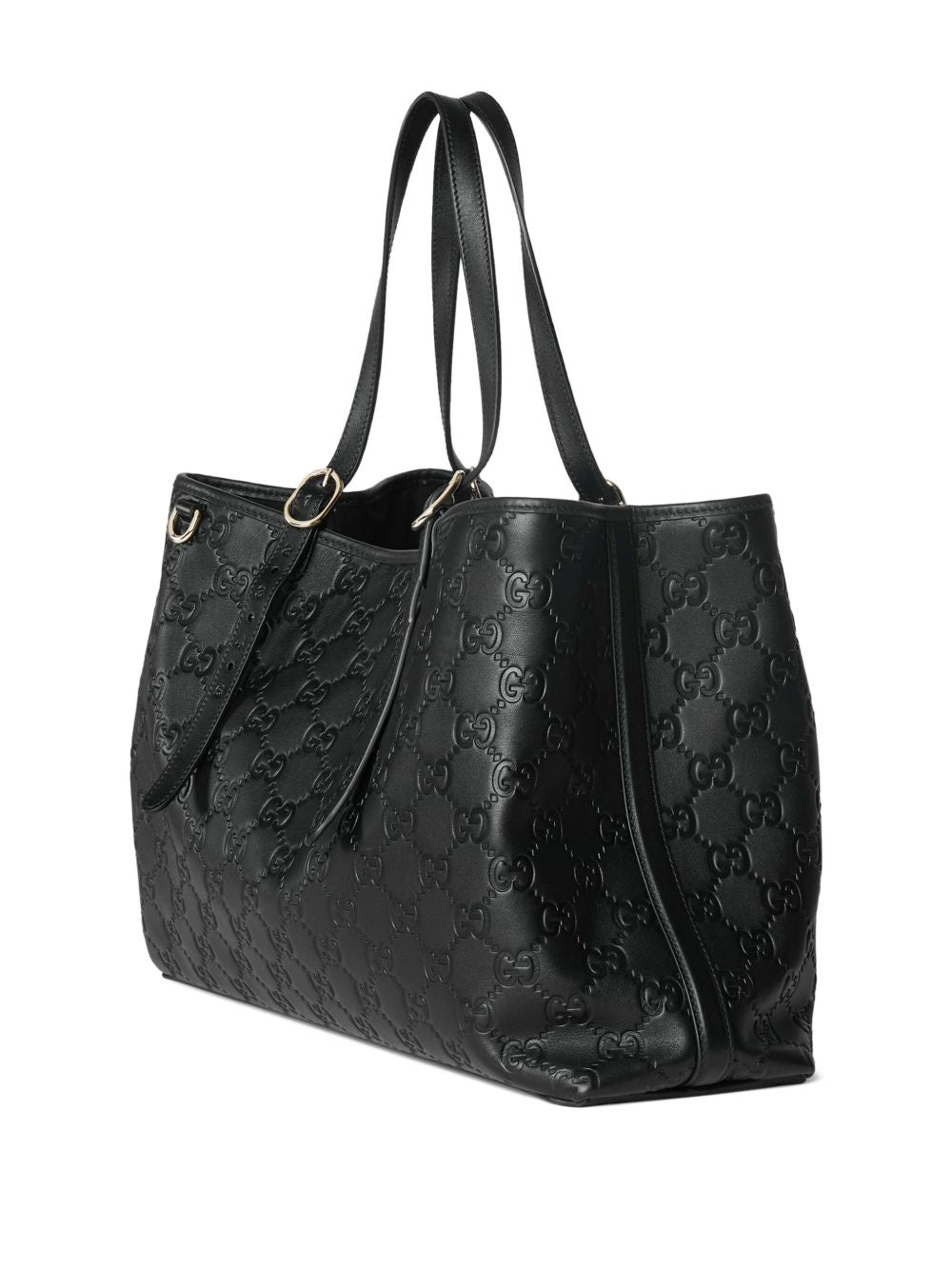 Gucci Women Gg Emblem Large Leather Tote
