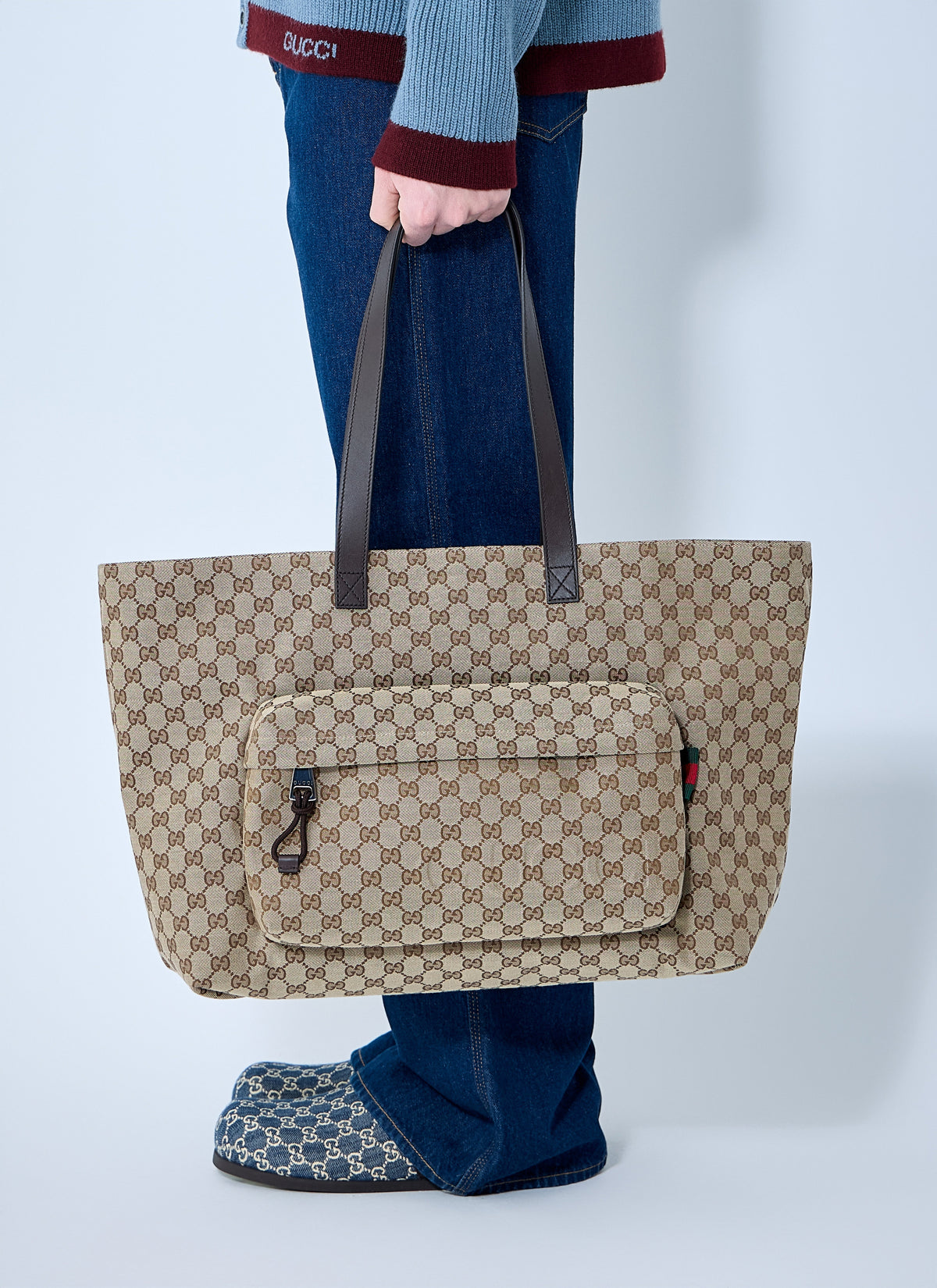 Gucci Men Large Gg Tote Bag