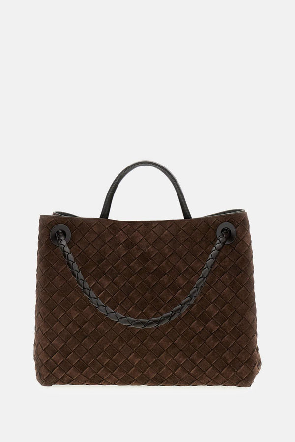 Bottega Veneta Women Medium Andiamo Suede Leather Handbag