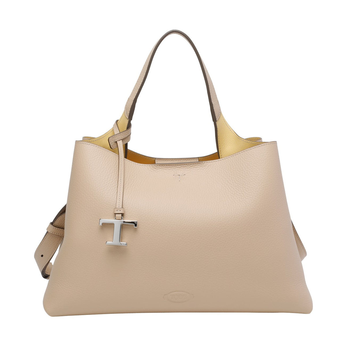 Tod's Women Medium Leather Handbag With T Timeless Charm