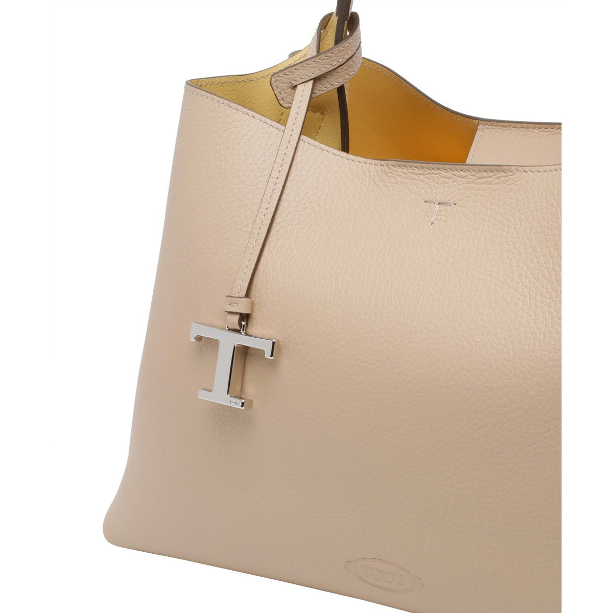 Tod's Women Medium Leather Handbag With T Timeless Charm