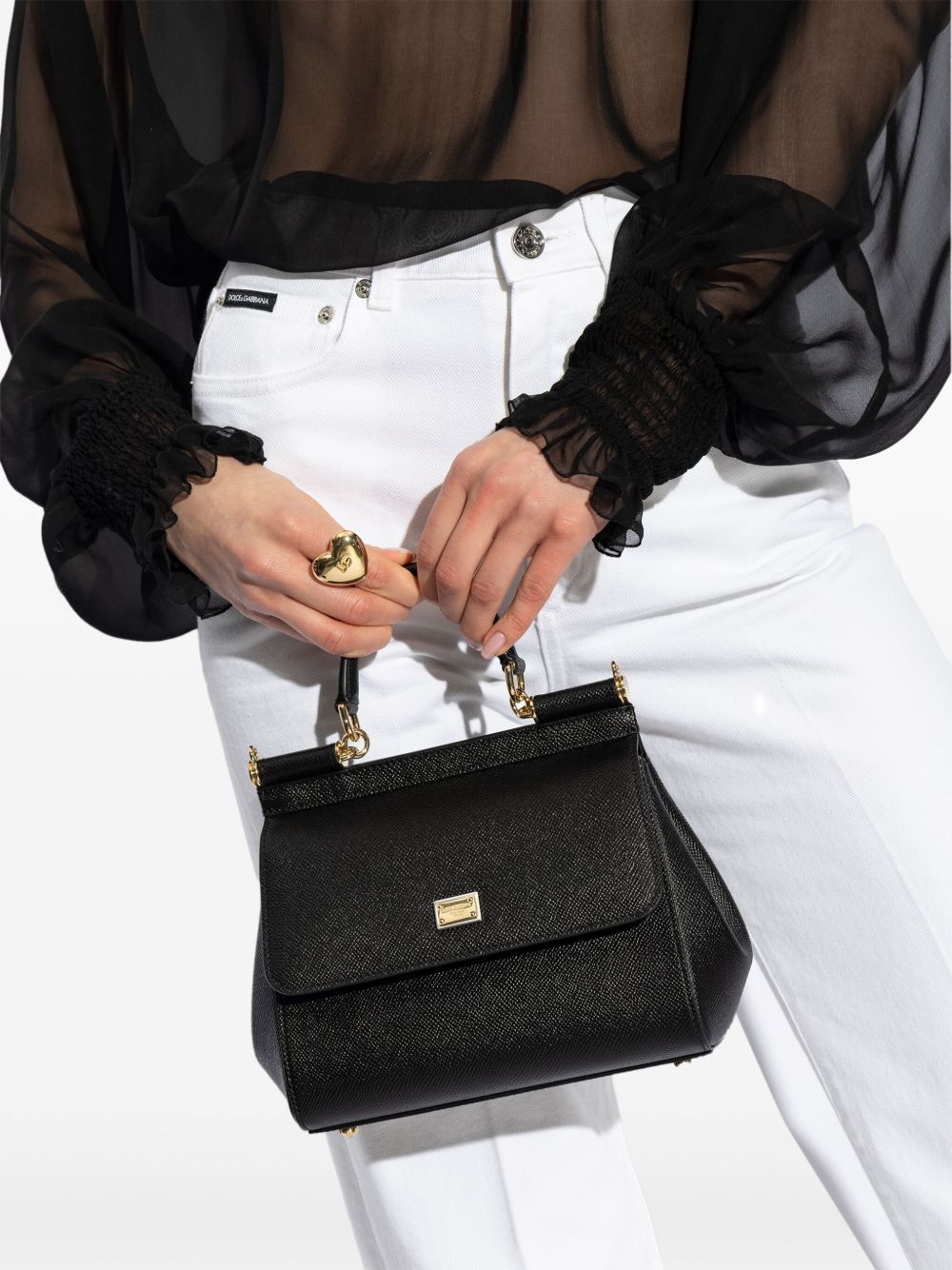 Dolce & Gabbana Women Black Medium Sicily Handbag