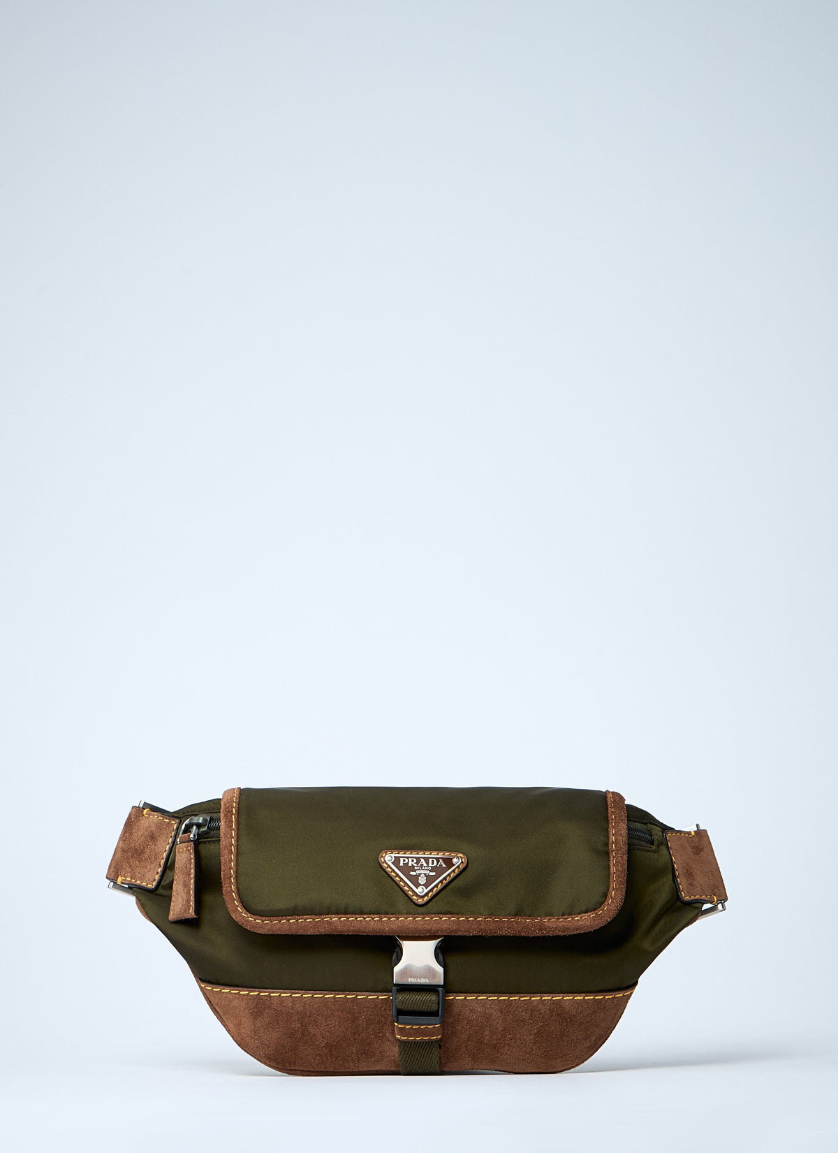 Prada Men Re-Nylon And Suede Belt Bag