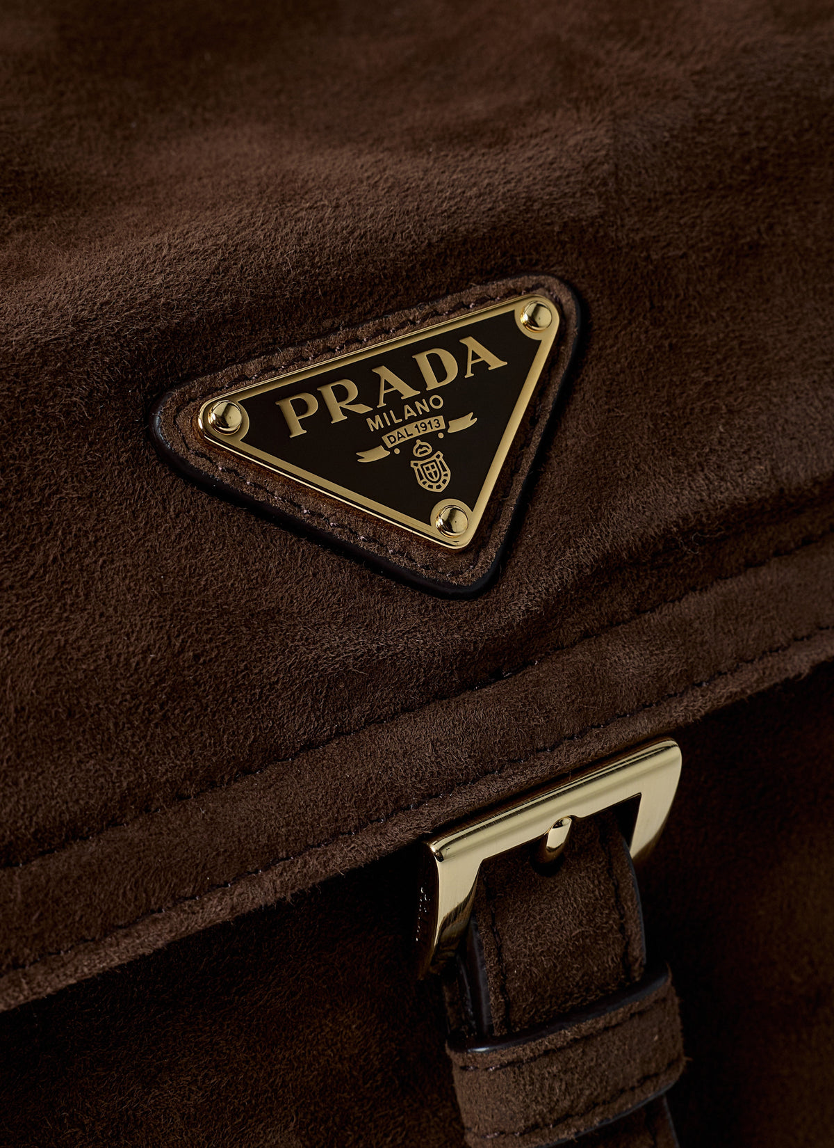 Prada Women Suede Explore Crossbody Bag