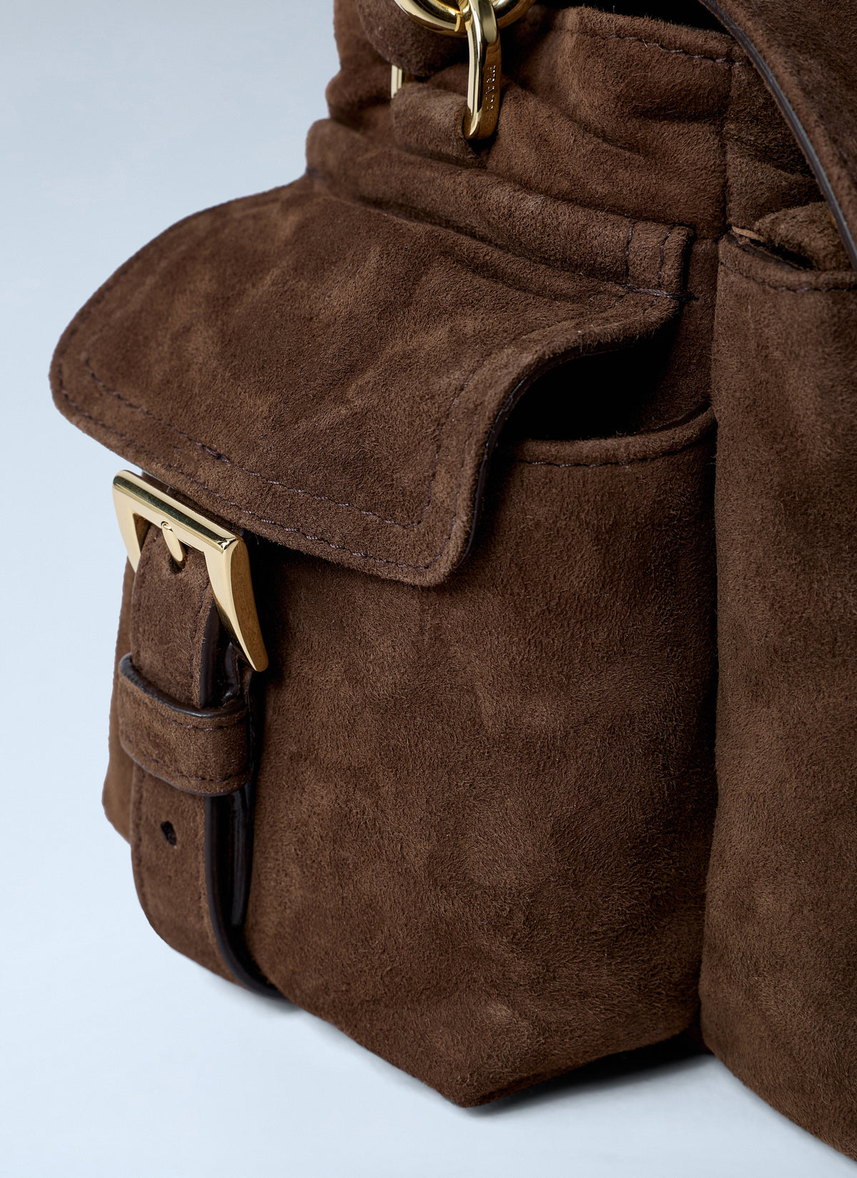 Prada Women Suede Explore Crossbody Bag