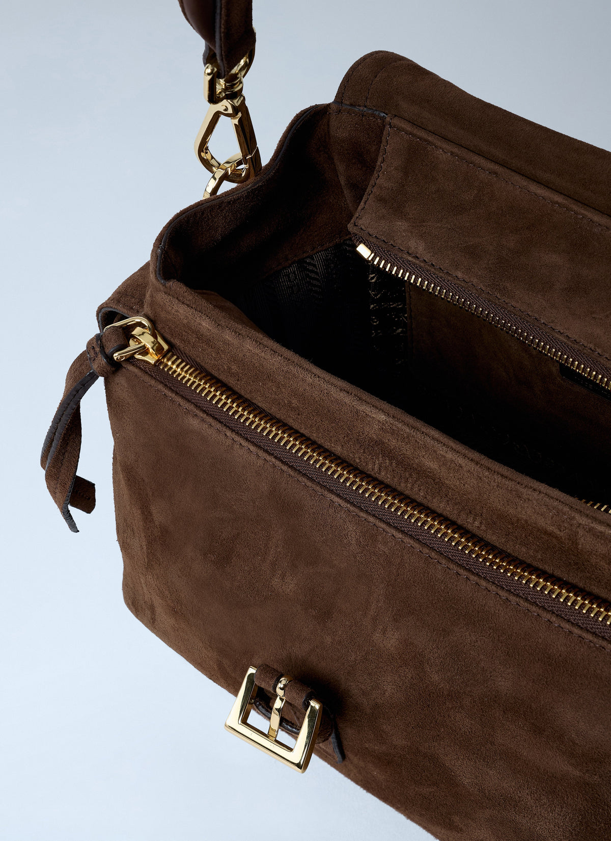 Prada Women Suede Explore Crossbody Bag