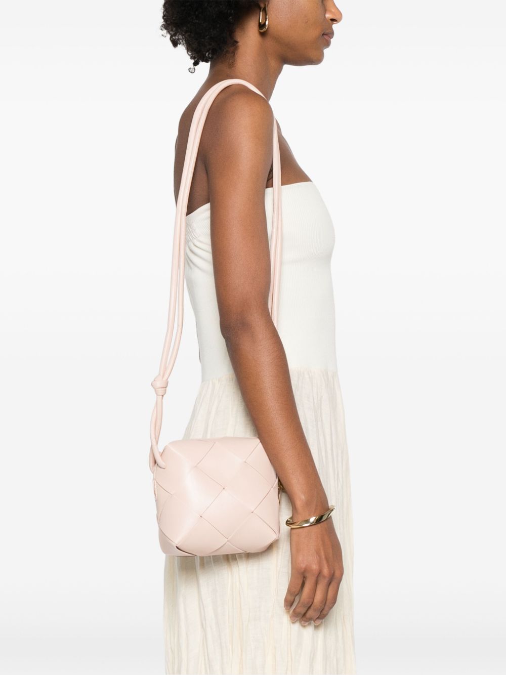 Bottega Veneta Women Cassette Mini Leather Crossbody Bag