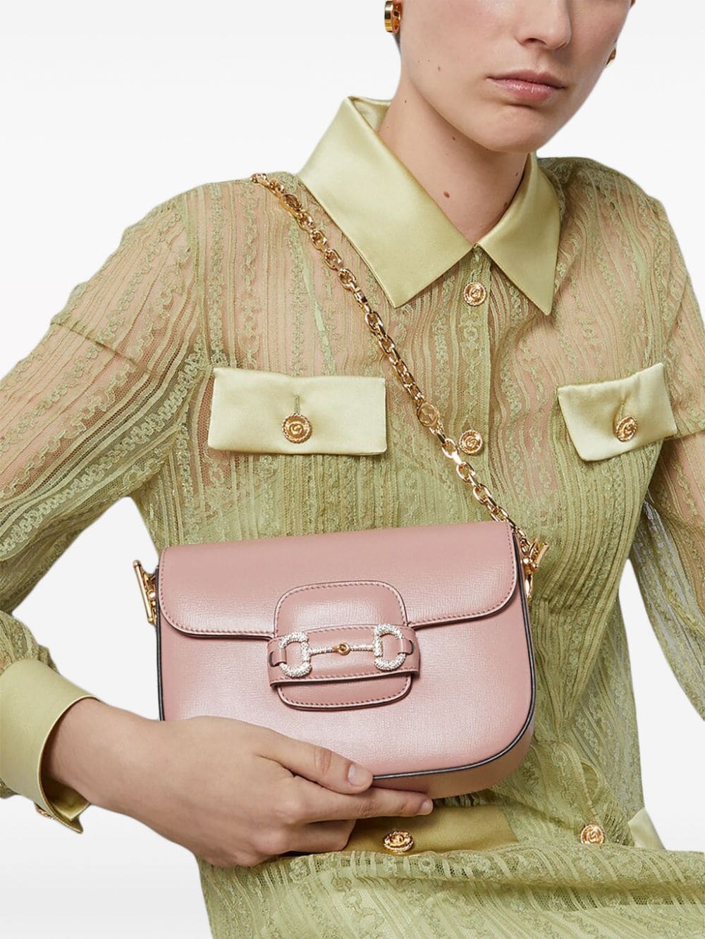 Gucci Women Horsebit 1955 Mini Leather Shoulder Bag
