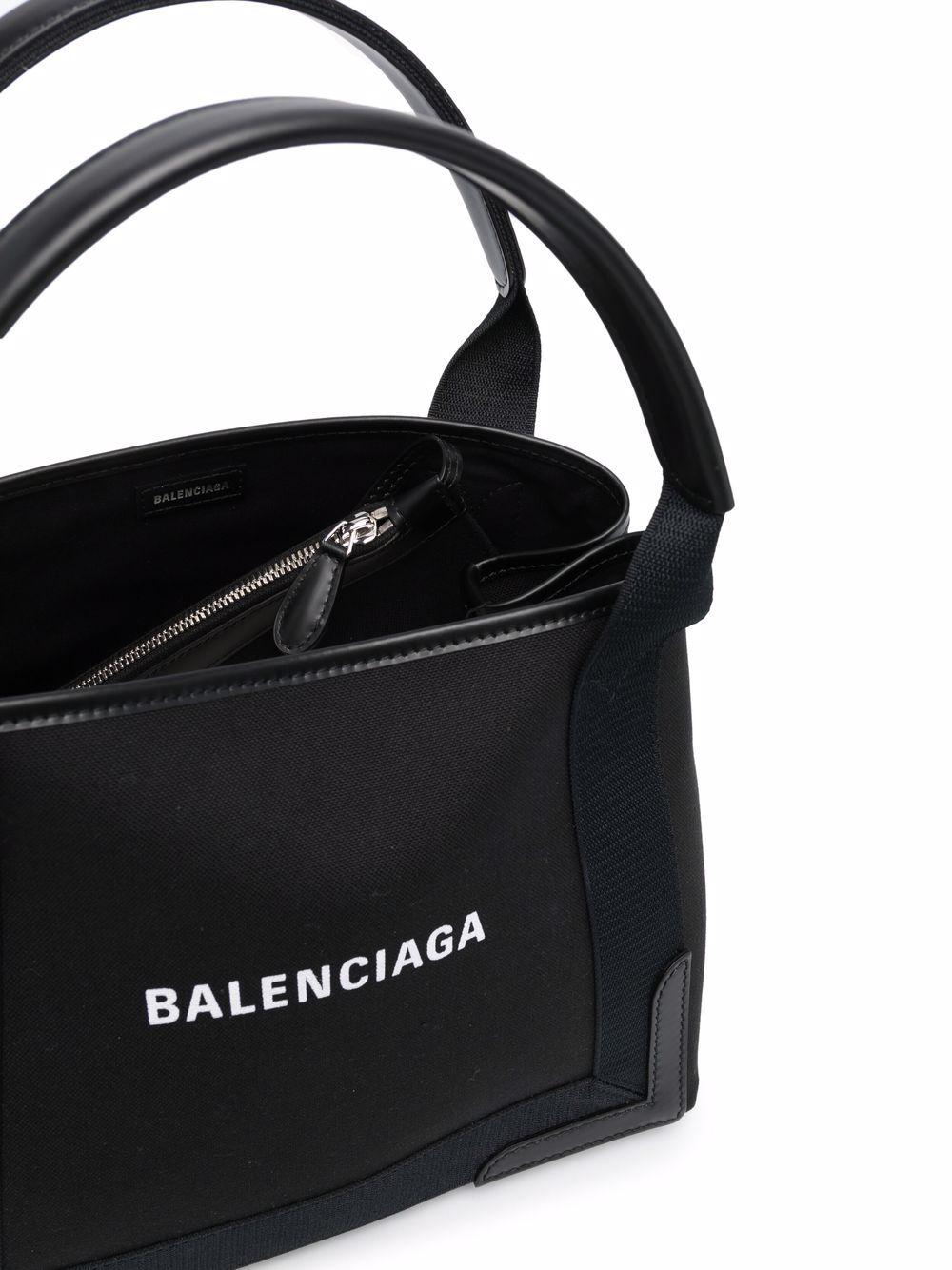 Balenciaga Women Navy Cabas Small Canvas Tote Bag