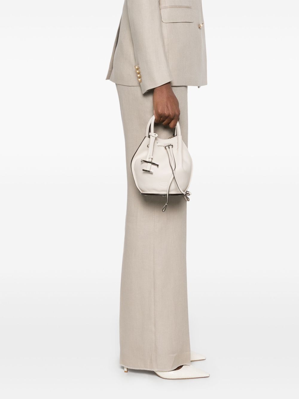 Tod's Women Mini Leather Bucket Bag