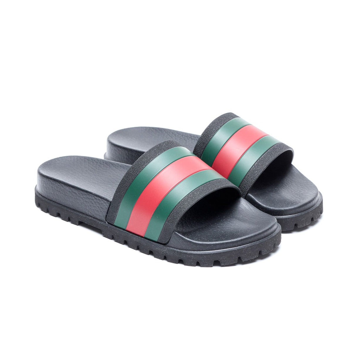 Gucci Men Web Rubber Sandals